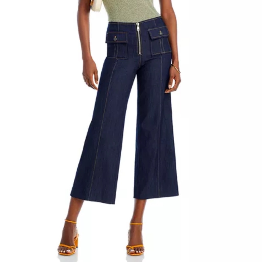 Cinq a Sept Cropped Azure Jeans in Indigo